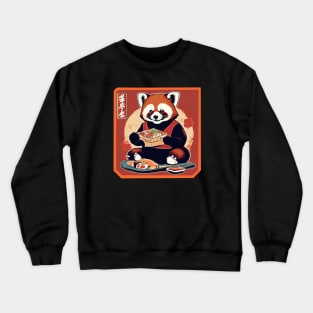 Red panda eat sushi Crewneck Sweatshirt